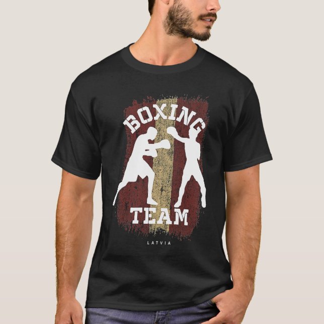 Camiseta Boxing Latvia Combate Boxing (Frente)