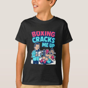 Camiseta Boxing Me Enfrenta Gráfico de Humor de Artes Marci