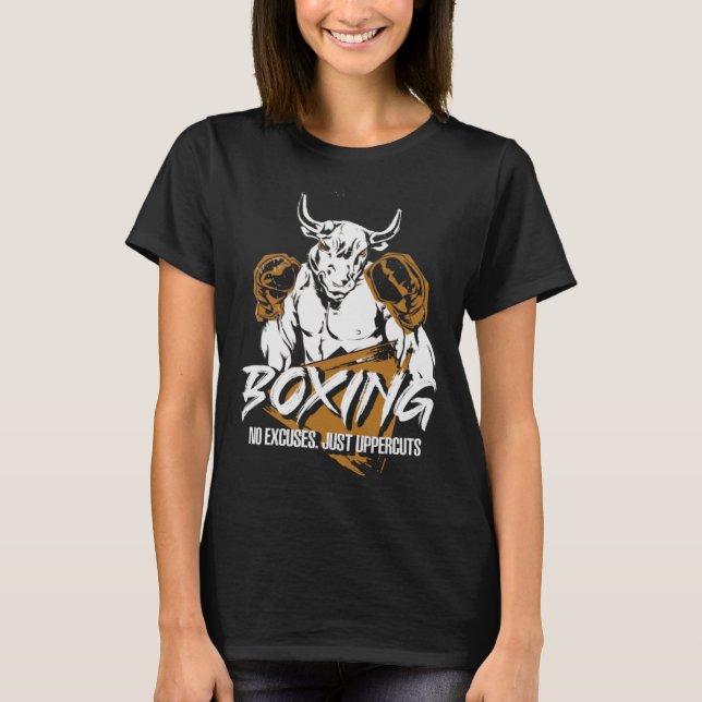 Camiseta Boxing No Excuses Simplesmente Uppercuts MMA Fight (Frente)