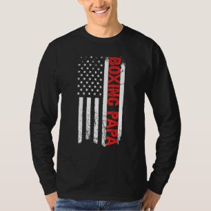 Camiseta Boxing Papa American Flag Dia de os pais Men
