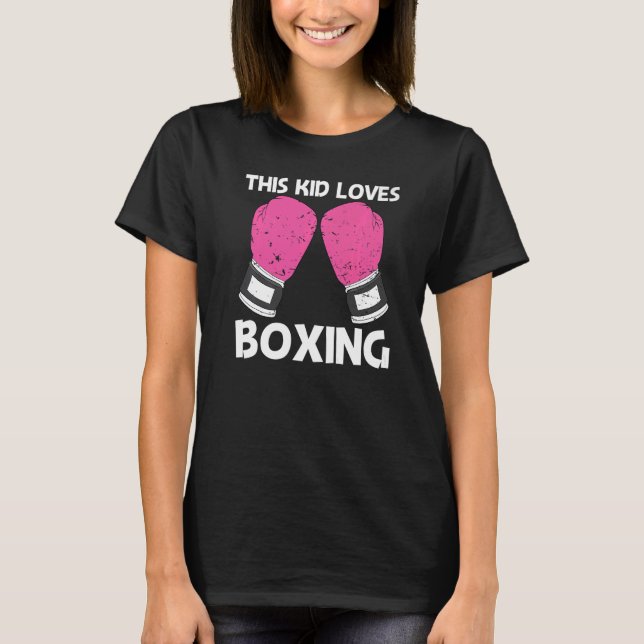 Camiseta Boxing Para Crianças Boxer Sparring Match (Frente)