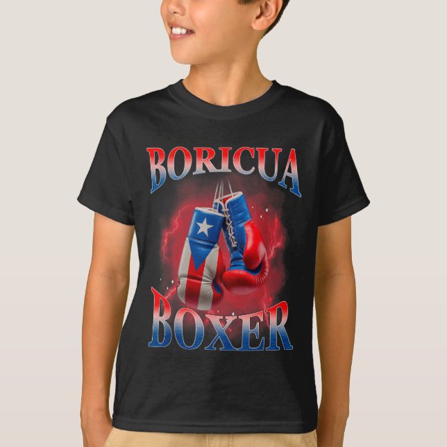 Camiseta Boxing Puerto Rico Boricua Boxer Puerto Rican  (Frente)