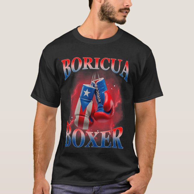 Camiseta Boxing Puerto Rico Boricua Boxer Puerto Rican  (Frente)