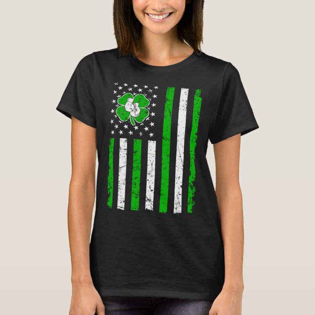 Camiseta Boxing Retro St Patricks Day Irish Sport American  (Frente)