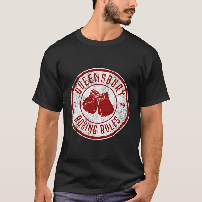 Camiseta Boxing Rules (Regras de Boxing em Queensbury) em d (Frente)