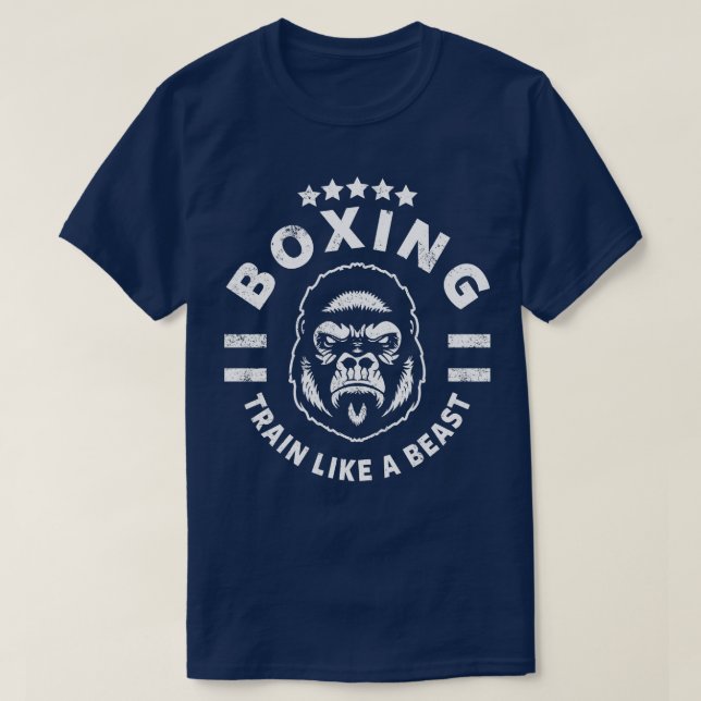 CAMISETA BOXING TRAIN COMO UM BEAST (Frente do Design)