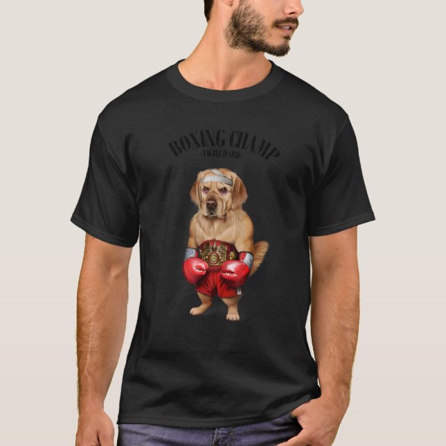 Camiseta Boxion Champion Ouro Retriever Dog Fighter 1 (Frente)