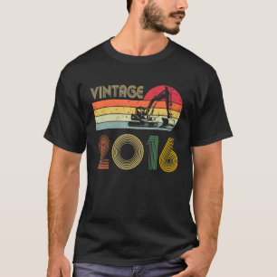 Camiseta Boy 6 Birthday Vintage 2016 Construção Caminhão E