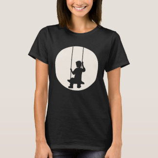 Camiseta Boy Child Swing Sad Set Seat Moon Swinging Sun Nig