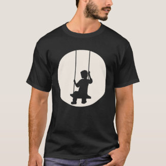 Camiseta Boy Child Swing Sad Set Seat Moon Swinging Sun Nig