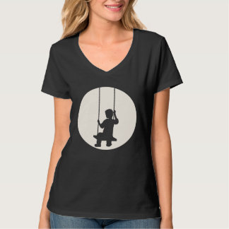 Camiseta Boy Child Swing Sad Set Seat Moon Swinging Sun Nig