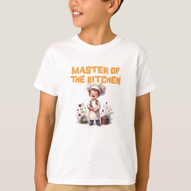 Camiseta Boy cooking Master of the kitchen (Frente)