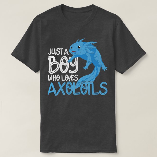 Camiseta Boy Love Axolotls Exotic Axolotl (Frente do Design)