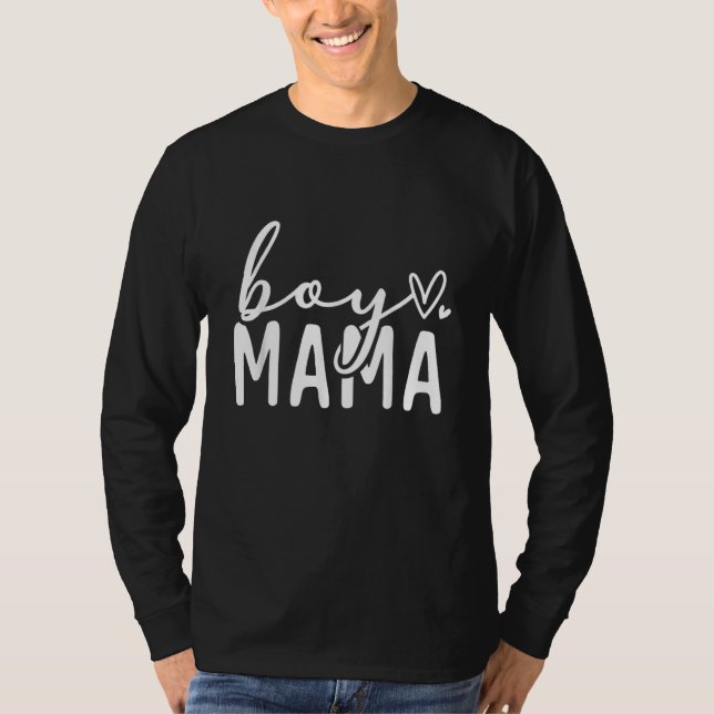 Camiseta Boy Mom Mothers day Boy Mama Stacked Mom of Boys (Frente)
