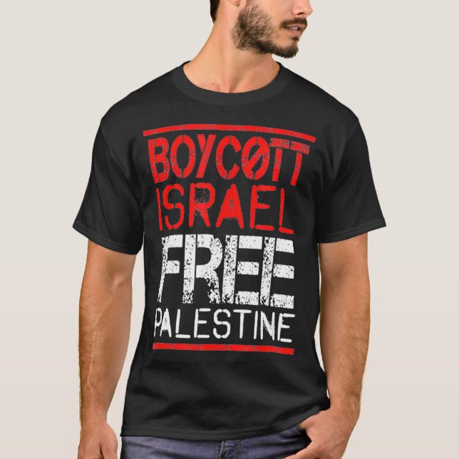 Camiseta Boycott Israel Free Palestine  Gaza War Awareness  (Frente)