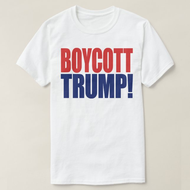 Camiseta Boycott Trump - Anti-presidente Trump (Frente do Design)