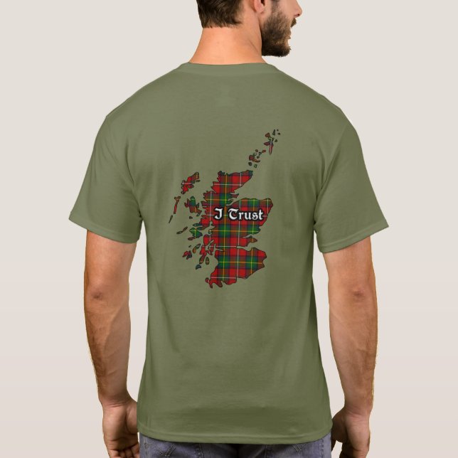 Camiseta Boyd Clan Crachá e Tartan Adulto (Verso)