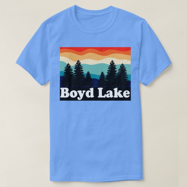 Camiseta Boyd Lake Colorado Retro (Frente do Design)
