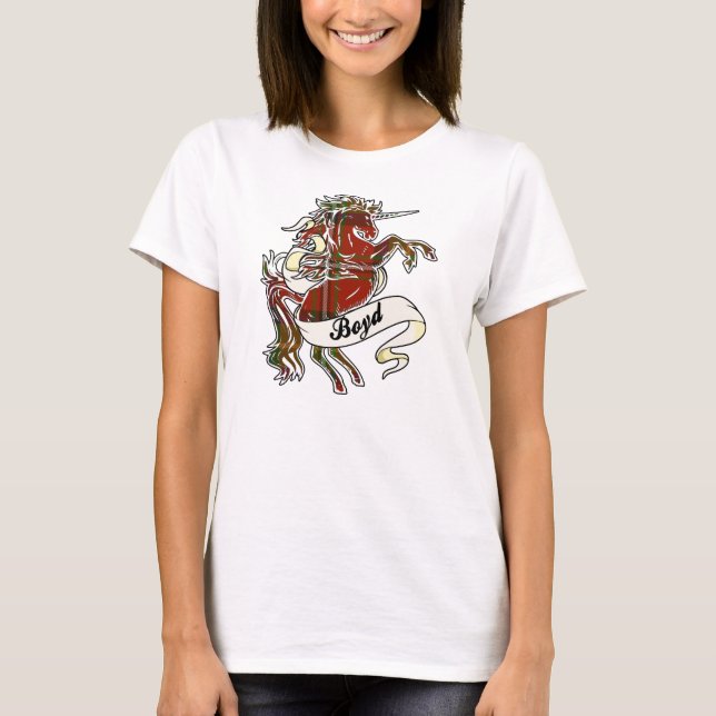 Camiseta Boyd Tartan Unicorn (Frente)