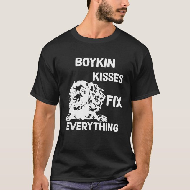 Camiseta Boykin Spaniel kisses fix everything  1 (Frente)