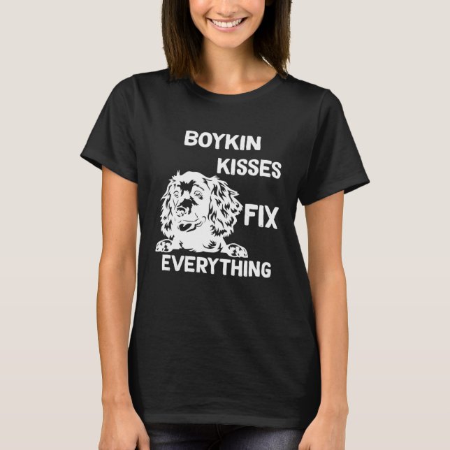 Camiseta Boykin Spaniel kisses fix everything  1 (Frente)