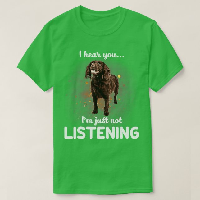 Camiseta Boykin Spaniel, ouço-te a não ouvir (Frente do Design)
