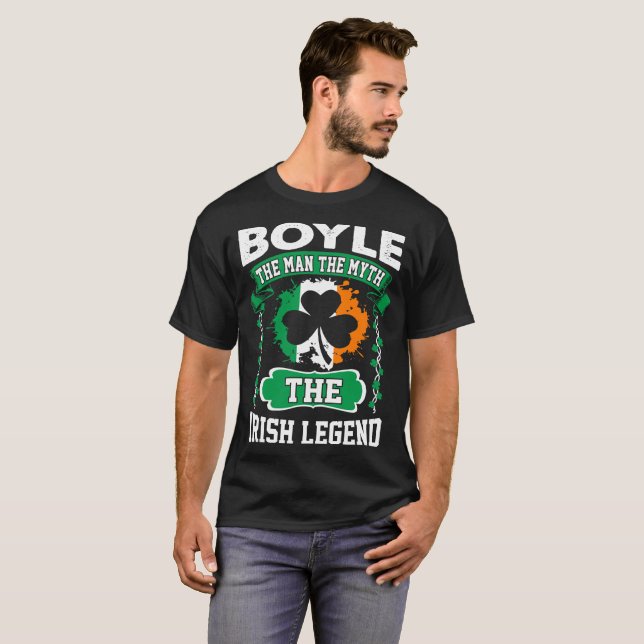 Camiseta Boyle o homem a rua irlandesa Patricks da legenda (Frente Completa)