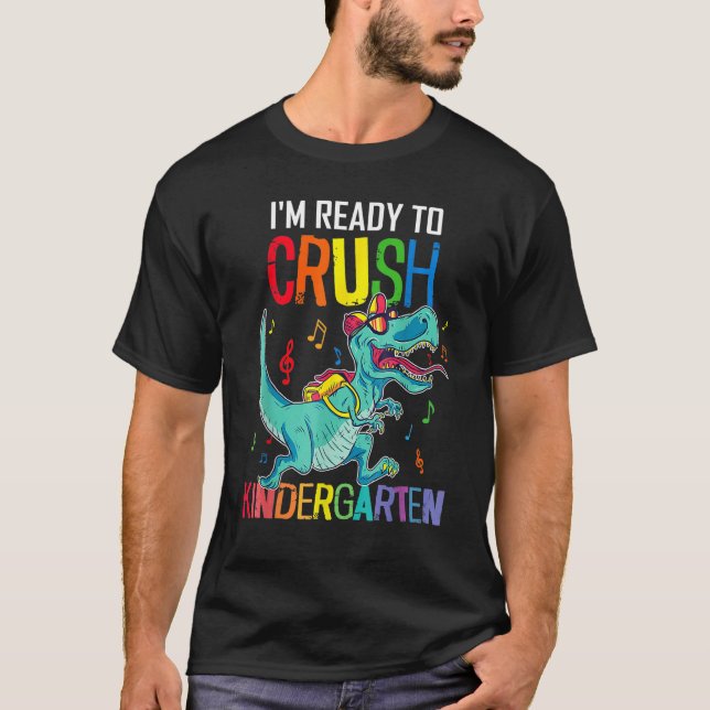 Camiseta Boys Back To School I'm Ready To Crush Kindergarte (Frente)