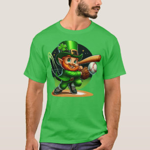 Camiseta Boys Baseball Dia de São Patrício Ball Catcher
