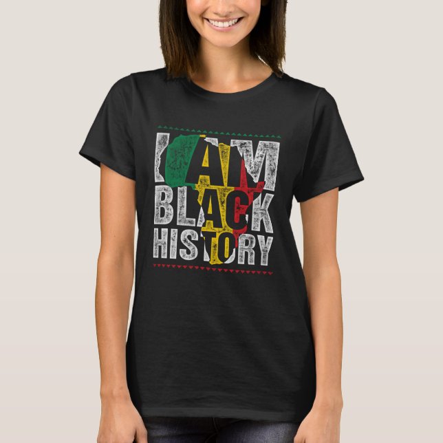 Camiseta Boys Black History Month  I am Black History Vinta (Frente)