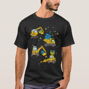 Camiseta Boys Construction Vehicle Hanukkah Jewish Boys