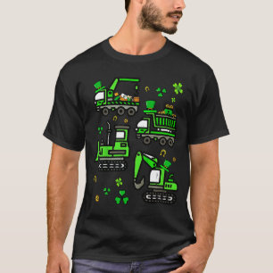 Camiseta Boys Dia de São Patrício Crane Construction Todd