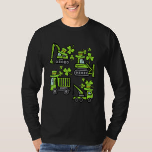 Camiseta Boys Dia de São Patrício Crane Construction Todd