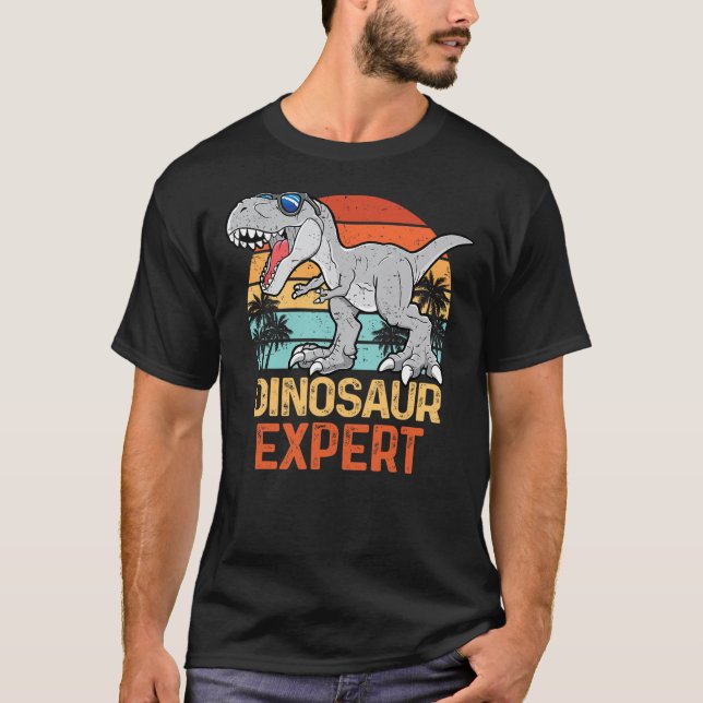 Camiseta Boys Dinosaur Expert Funny Paleontologist T-Rex Ki (Frente)