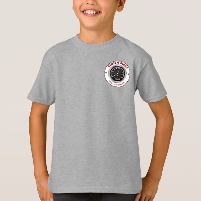 Camiseta Boy's Finish First Choice of the Champs (Frente)