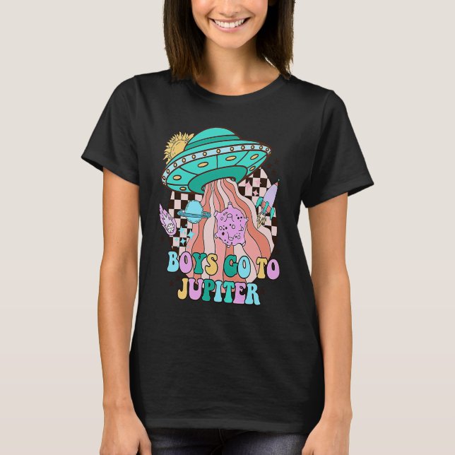Camiseta Boys Go To Jupiter Funny Alien Anti Valentines Sar (Frente)
