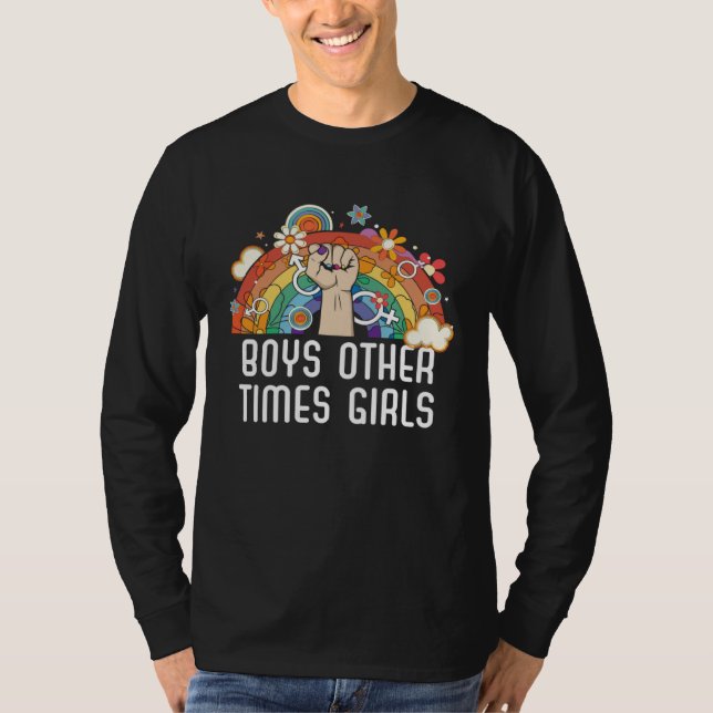 Camiseta Boys Other Times Girls Bisexual Pride Bisexuality  (Frente)