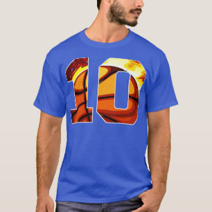 Camiseta Boys Personalizados Número 10 Presente de Basquete