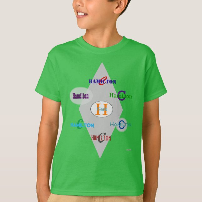 Camiseta Boy's Personalized T-Shirt HAMbyWG (Frente)