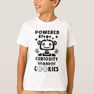 Camiseta Boys STEM Meninas Acionadas por Cookies Robot Tshi