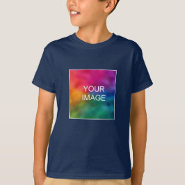 Camiseta Boys T-Shirts Adicionar Imagem Marinho de Fotograf
