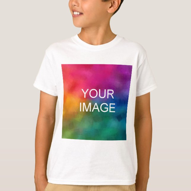 Camiseta Boys T-Shirts Frente Design Adicionar Imagem Model (Frente)