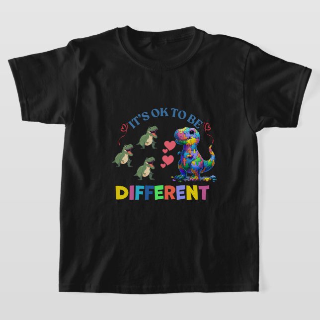 Camiseta Boys' T-Shirts– It's OK to Be Different 🦕💖 (Postura )