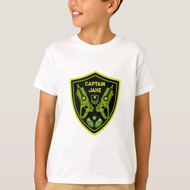 Camiseta Boys Toy Dart Gun Batalha (Frente)