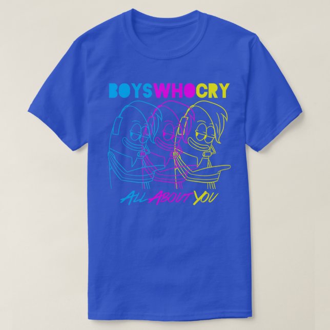 Camiseta Boys Who Cry Cyan Magenta Yellow (Frente do Design)