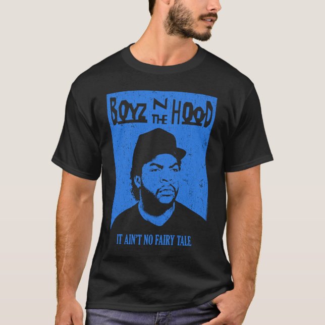 Camiseta Boyz no Retângulo Azul de Hood Doughboy (Frente)