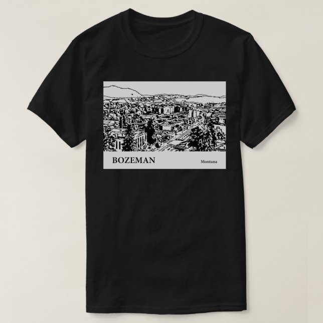 Camiseta Bozeman Montana 2 (Frente do Design)