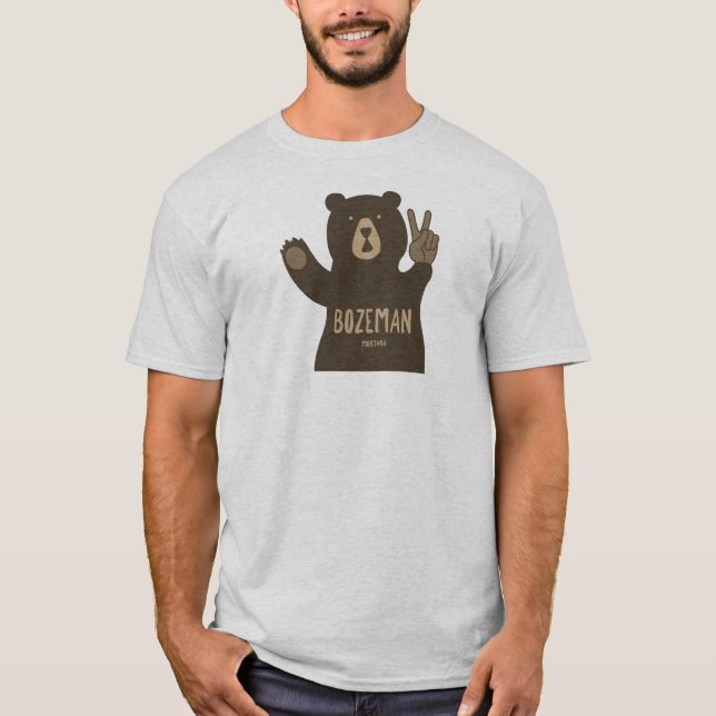 Camiseta Bozeman Montana Peace Bear (Frente)
