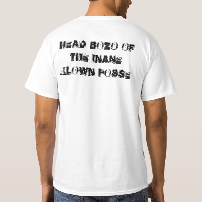 Camiseta Bozo principal da legião vazia de Klown (Verso)