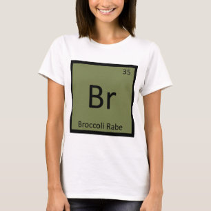 Camiseta Br - Símbolo de Química Vegetal de Rabo-Brócolis